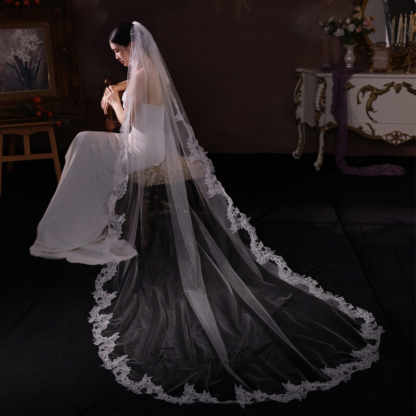 Long Lace Wedding Veils