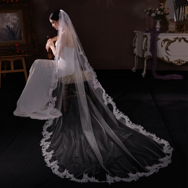 Long Lace Wedding Veils