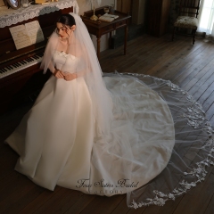 Sophisticated Lace Cathedral  Bridal Veils