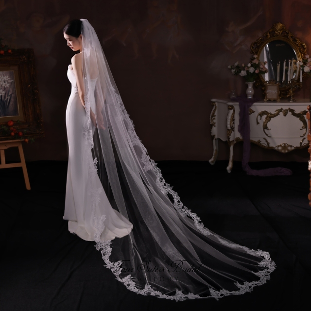 Long Lace Wedding Veils