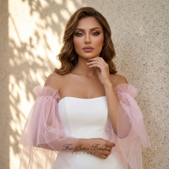Detachable Puffy Tulle Bridal Sleeves