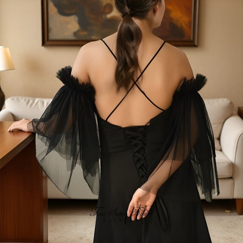 Detachable Puffy Tulle Bridal Sleeves