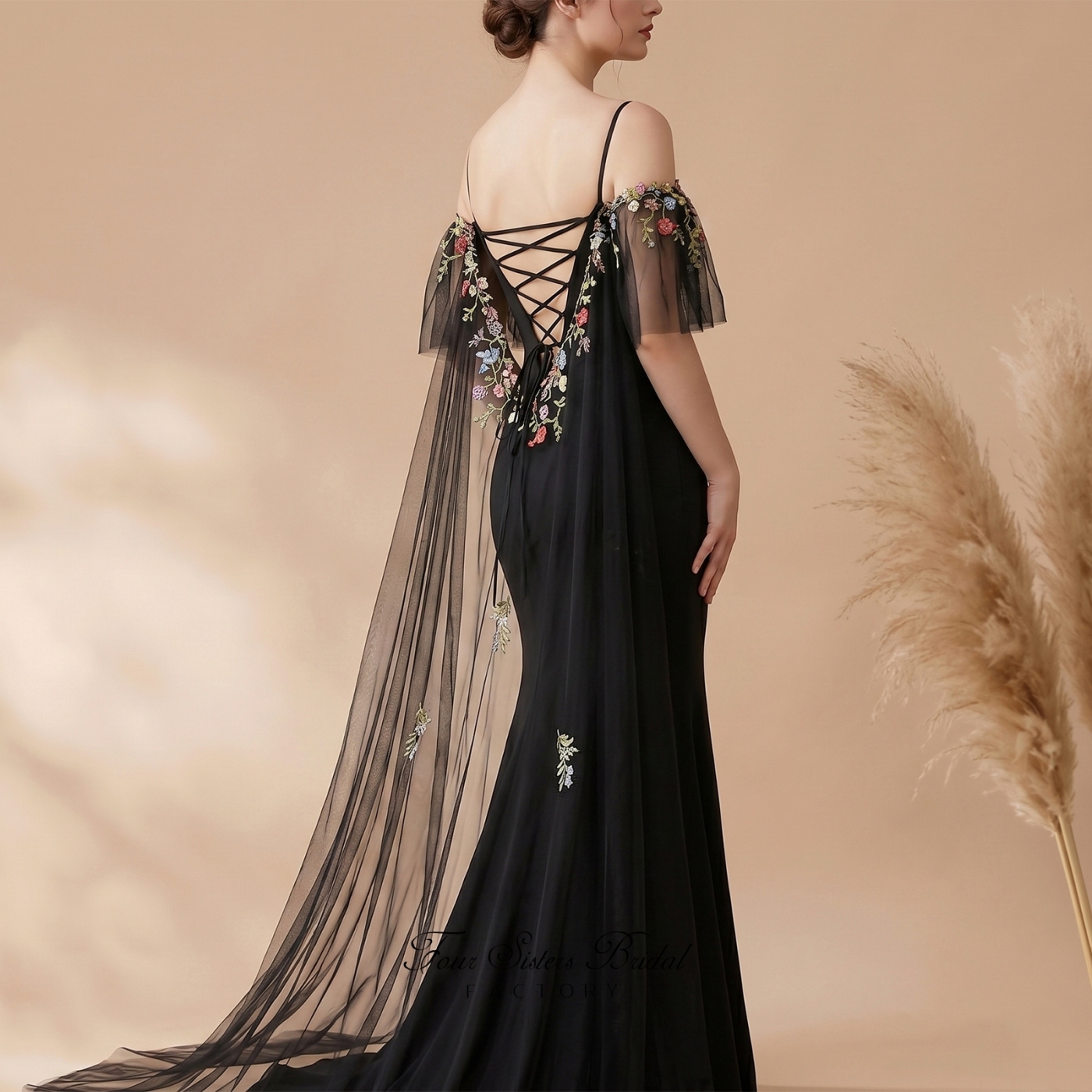 Colorful Lace Embroidered Bridal Shawls