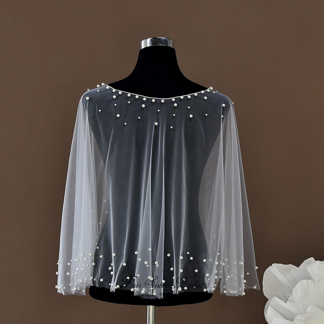 Elegant Pearl Bridal Capes
