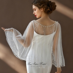 Elegant Pearl Bridal Capes