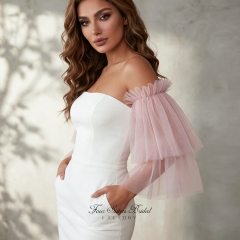 Detachable Puffy Tulle Bridal Sleeves
