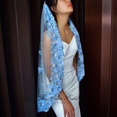Elegant Light Blue Veils