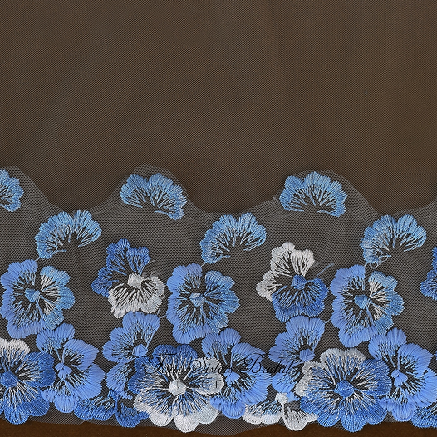 Long Elegant Light Blue Veils
