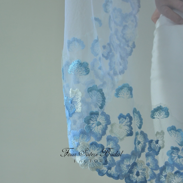 Elegant Light Blue Veils