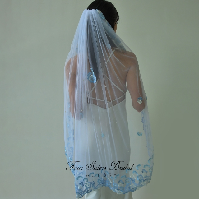 Elegant Light Blue Veils