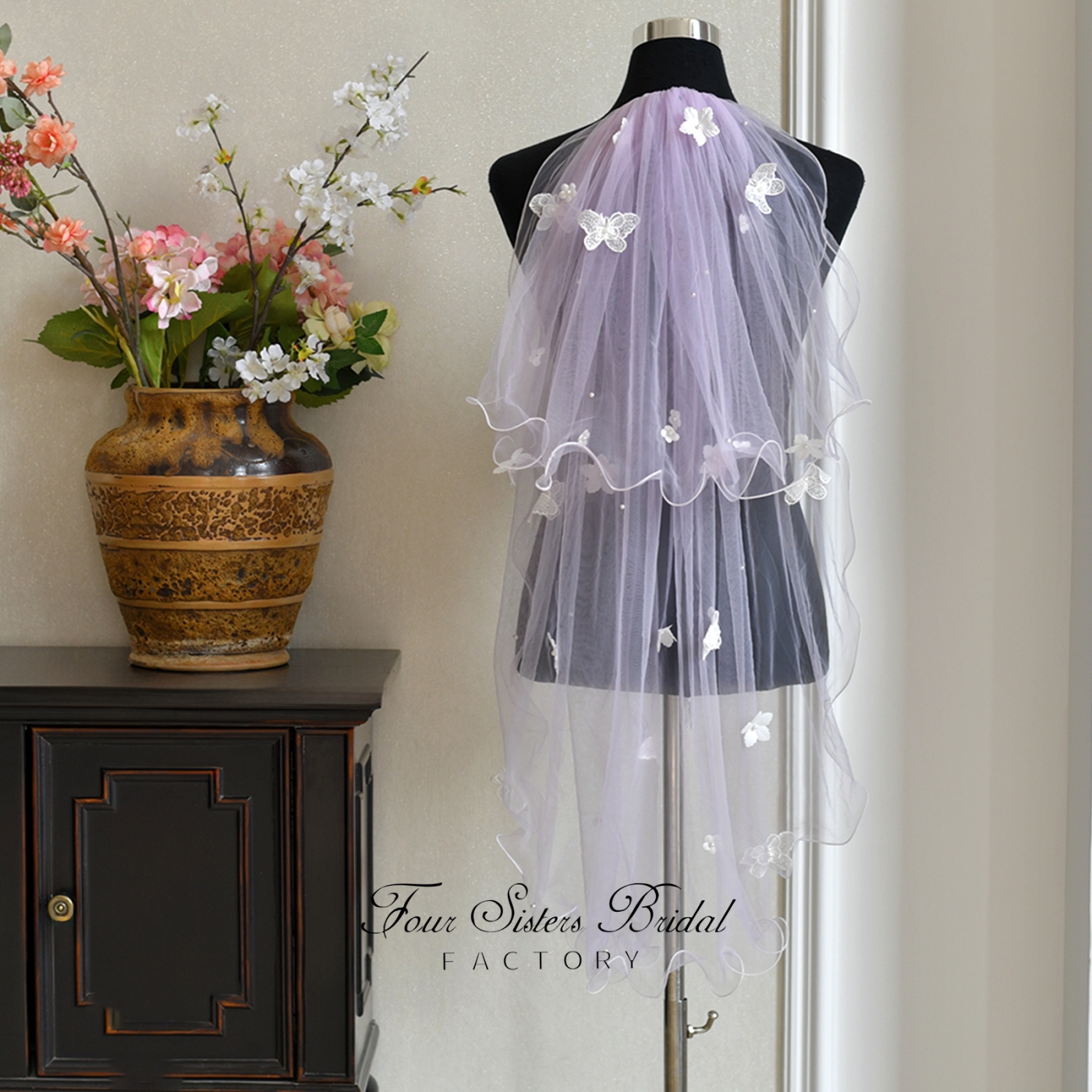 Two Layers Lavender Veils