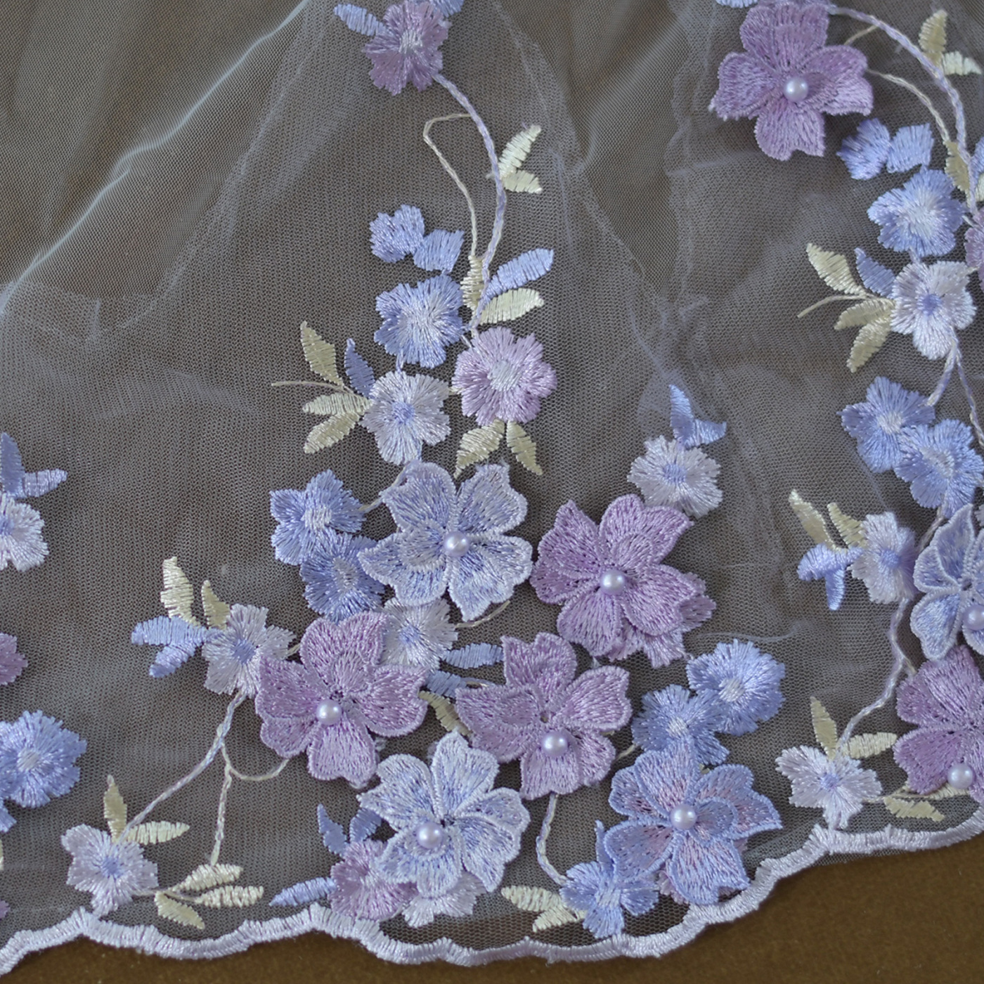 Long Elegant Light Blue Veils
