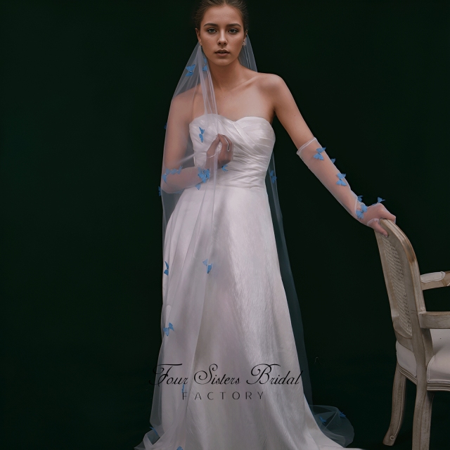 Long Elegant Colorful New  Veils