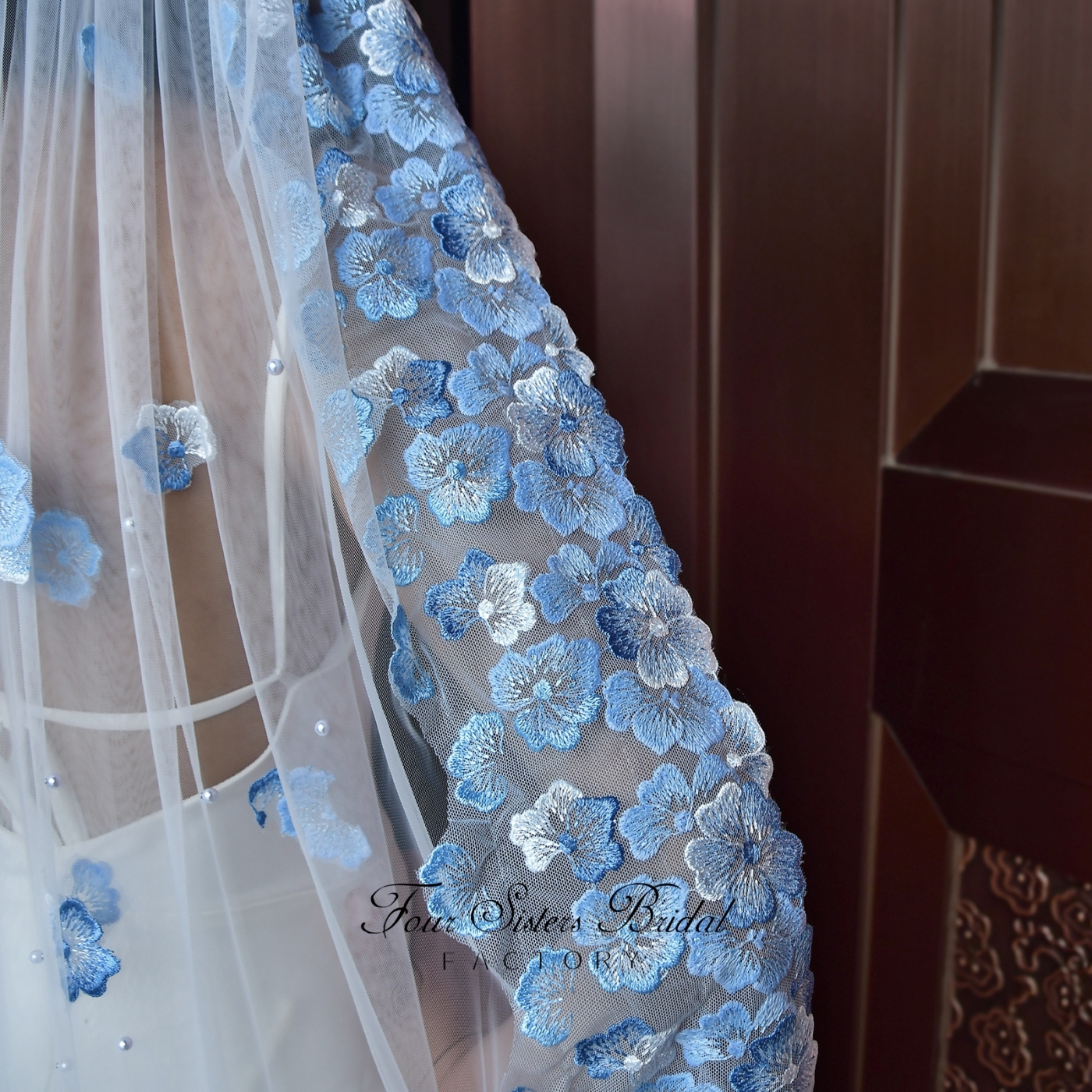 Elegant Light Blue Veils