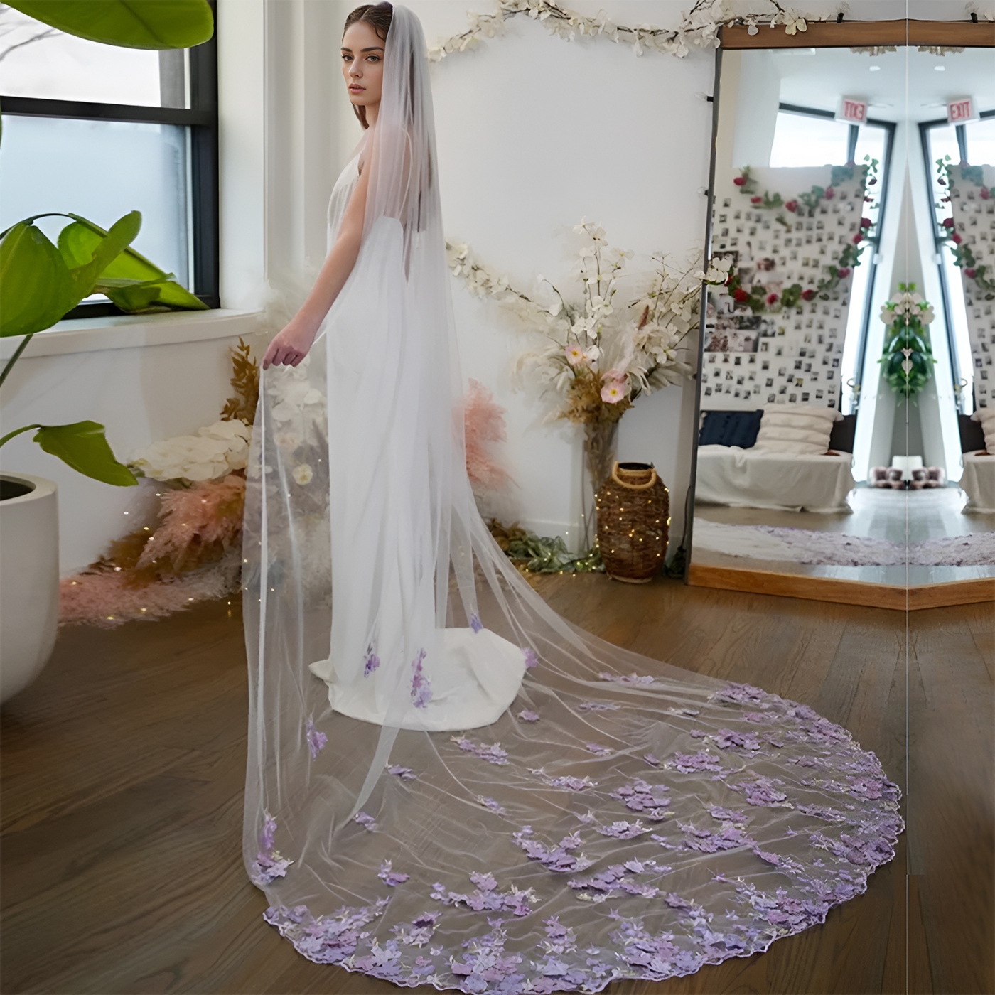 Long Elegant Colorful New  Veils