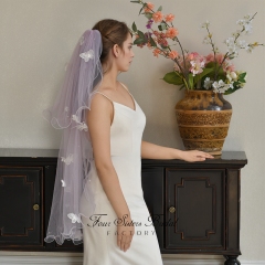 Two Layers Lavender Veils
