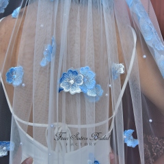 Elegant Light Blue Veils
