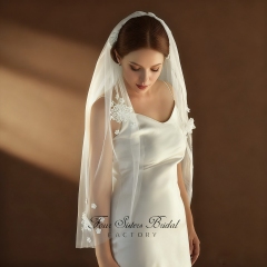 3D Flowers Pearl Veils