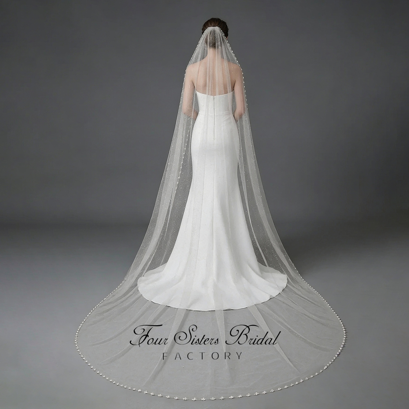Beading Glitter Tulle Wedding Veils