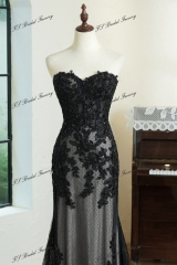 Beading Lace Appliqué Mermaid Wedding Gown