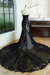 Beading Lace Appliqué Mermaid Wedding Gown
