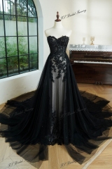 Beading Lace Appliqué Mermaid Wedding Gown