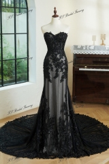 Beading Lace Appliqué Mermaid Wedding Gown