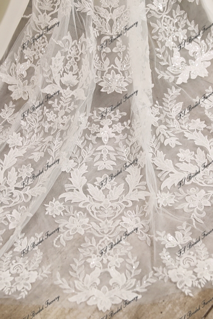Mermaid Crepe Wedding Gown With Beading Lace Train