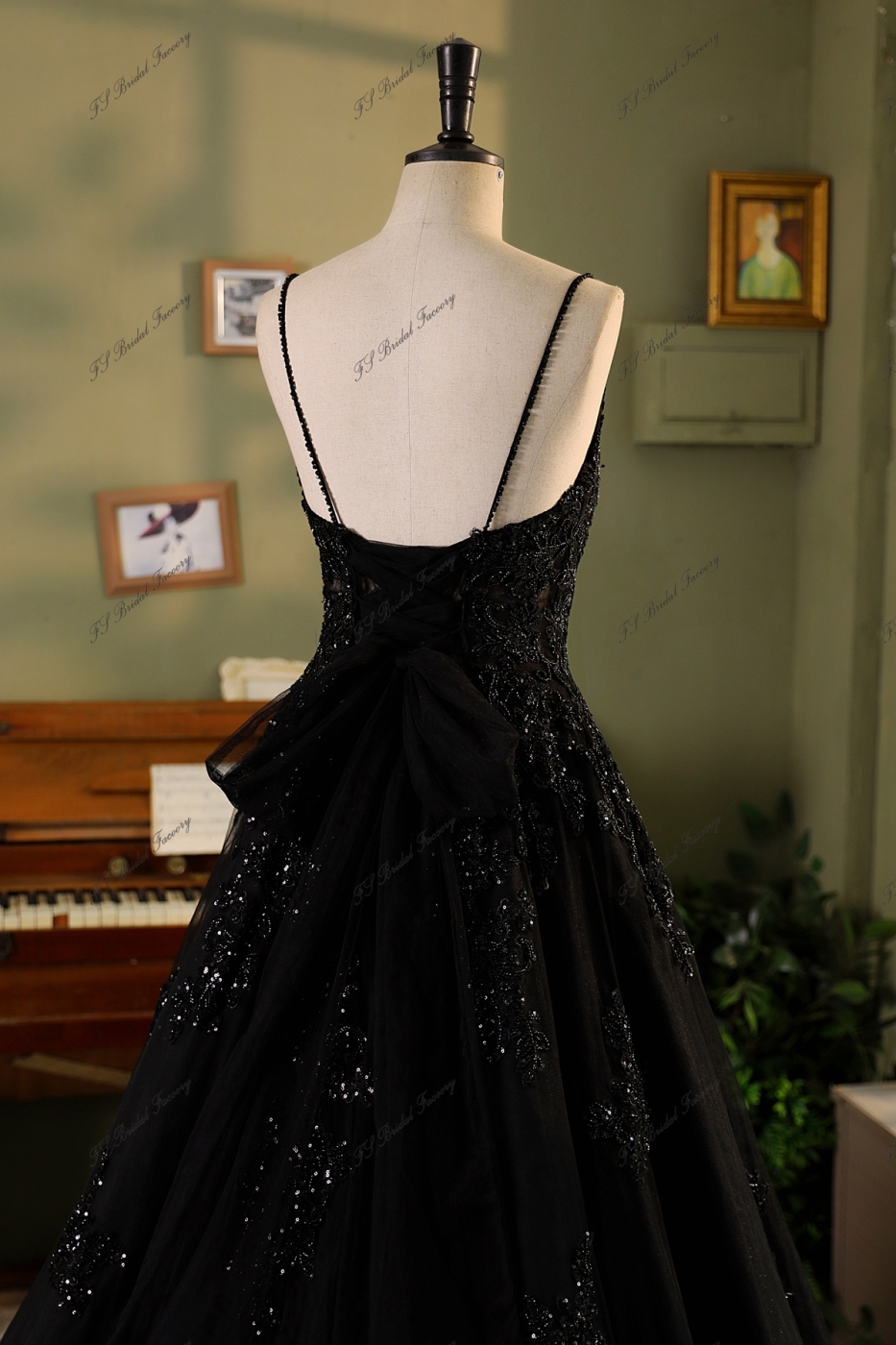 Detached Straps Beading Tulle Ball Gown
