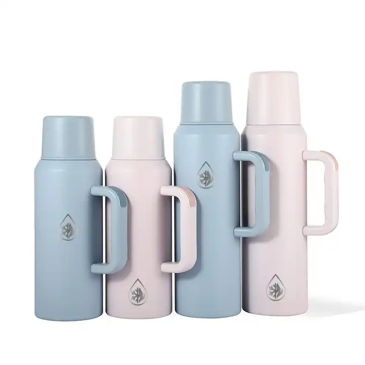 1.2L 1.6L Water Jug Big Capacity Travel Tumbler BPA Free Stainless Steel Sport Insulated Water Bottle with Straw Lid for Gym