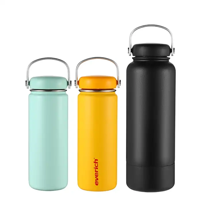 2022 BPA free LFGB Double walled Insulated 18/8 Stainless Steel Vacuum Flask Sport Water Bottle with straw easy carry