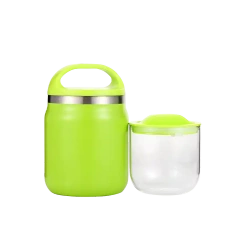 2023 New Design ODM OEM Vacuum Food Thermos with Tritan and Glass Container 600ml