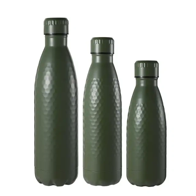 Everich Custom 350ml 500ml 750ml Double-walled Stainless Steel Small Mouth Cola-shaped Water Bottle with lid