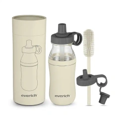 20oz tritan upper base stainless steel double wall insulated water bottle with wide mouth lid