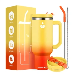 OEM 40oz tumbler BPA free Double walled Insulated 18/8 Stainless Steel Vacuum Flask Sport Water Bottle with straw easy carry