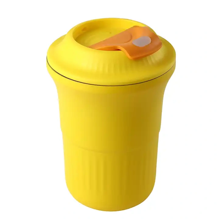 New Design Everich 400ml Special-shaped Stainless Steel Coffee Mug with Lid and Dust Cover
