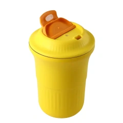 New Design Everich 400ml Special-shaped Stainless Steel Coffee Mug with Lid and Dust Cover