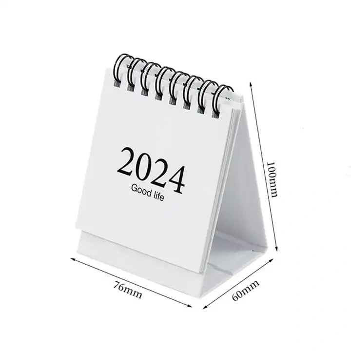 2024 Customized Printed Fashion Style Cheap Wholesale Mini Paper Custom Desk Calendar with Picture