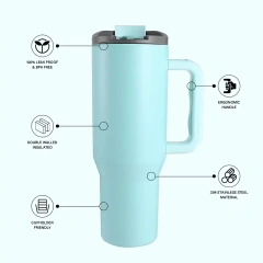 ODM 40oz Travel Tumbler Stainless Steel Double Wall 18/8 Customized Car Water Jug Bottle