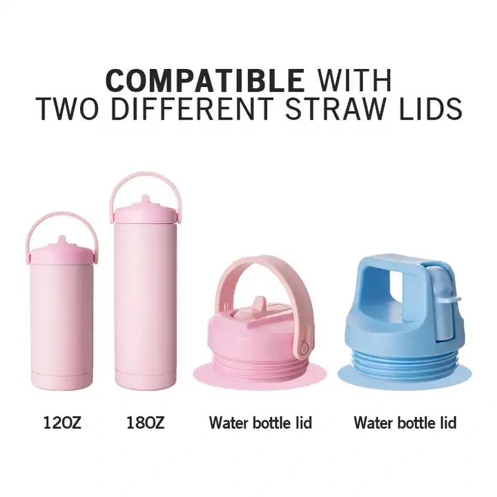 BPA free healthy drinking back to school 18oz kids water bottle stainless steel with straw