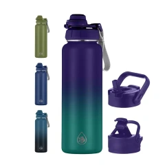 Everich ODM Lids 32oz Double Wall Vacuum Flasks Thermos Stainless Steel Insulated Water Bottle With Straw Flip Lid