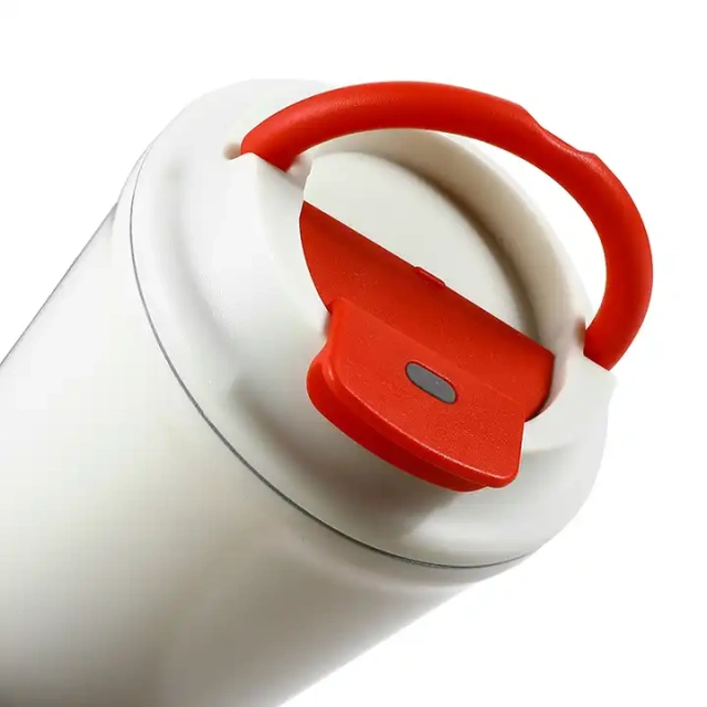 Everich Custom 400ml Double-walled Insulated Stainless Steel Coffee Mug with Sealed Lid and Handle