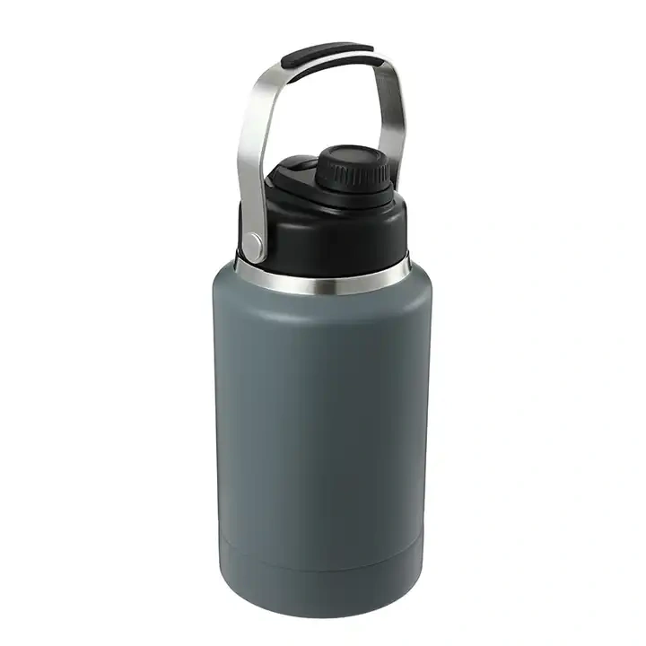 ODM 64oz 2 in 1 Pets remove Sports Water Bottle Dog Bowl Stainless Steel Shaker