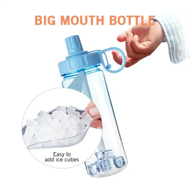 Boba water tumbler Plastic BPA Free Tritan Large Capacity 28oz 32oz 40oz Sport Water Bottle with Straw Lid for Gym
