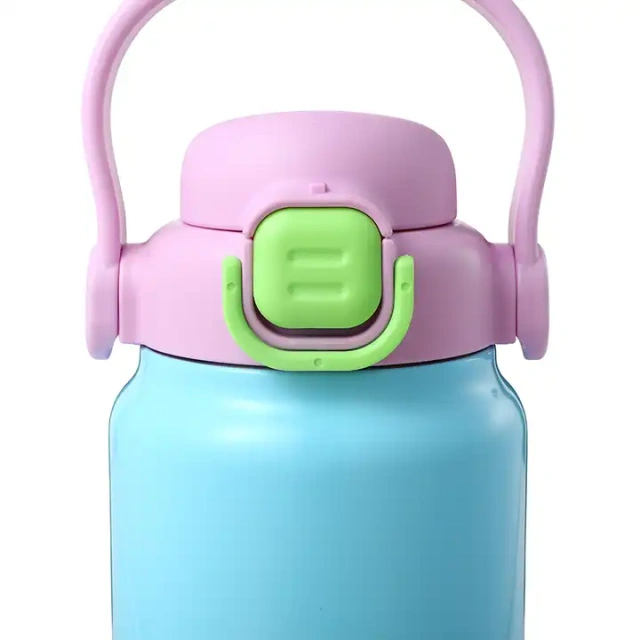 2 in 1 Press Lid Kids Water Bottle Big Capacity Hot Selling BPA Free Stainless Steel Sport Insulated Water Bottle Straw Lid