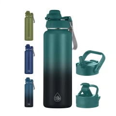 Everich ODM Lids 32oz Double Wall Vacuum Flasks Thermos Stainless Steel Insulated Water Bottle With Straw Flip Lid