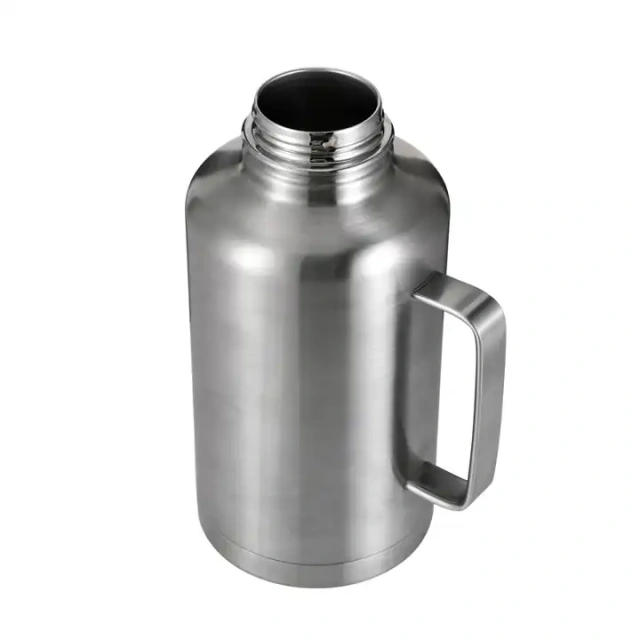 64oz High Quality Water Tank BPA Free Stainless Steel Beer Growler Sports Bottle Outdoor Travel Jug Handle Beer Growler