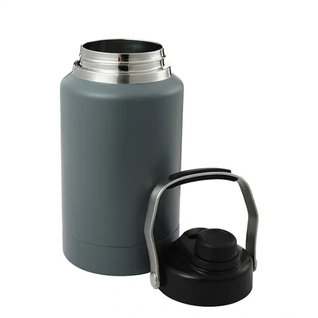 ODM 64oz 2 in 1 Pets remove Sports Water Bottle Dog Bowl Stainless Steel Shaker