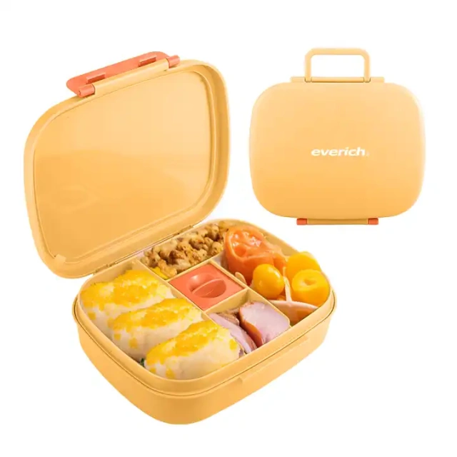 BPA Free New Design 5 Tray Leaking Proof 1100ml Plastic Lunch Box for Kids