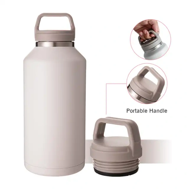 2022 BPA free LFGB Double walled Insulated 18/8 Stainless Steel Vacuum Flask Sport Water Bottle with straw easy carry